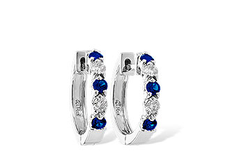 A019-94388: EARRINGS .33 SAPP .52 TGW