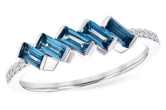 B291-81697: LDS RG .75 LONDON BLUE TOPAZ .82 TGW