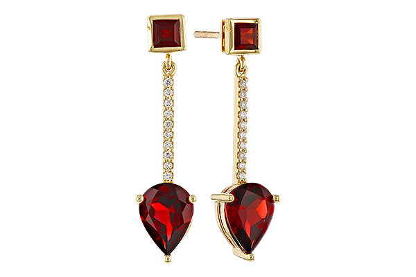 C293-57106: EARRINGS 2.70 TW GARNET 2.77 TGW