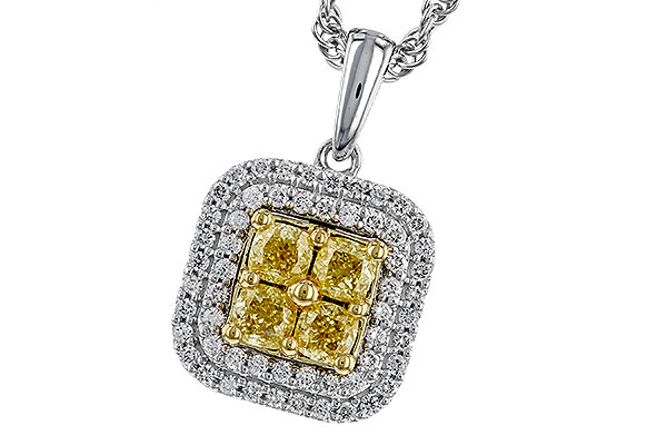 C293-58942: NECK .52 FANCY YELLOW DIAMONDS .72 TW