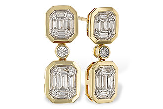 E293-55333: EARRINGS .38 BAG .45 TW