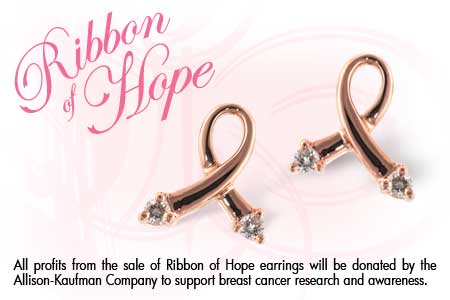 H019-08960: PINK GOLD EARRINGS .07 TW