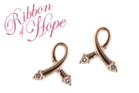 H019-08960: PINK GOLD EARRINGS .07 TW