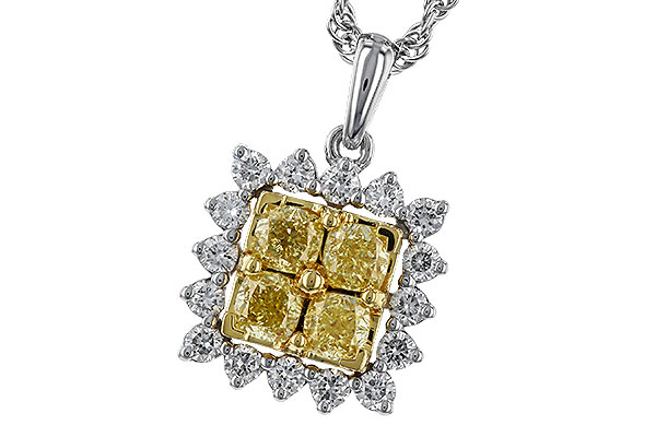 H293-58951: NECK .76 FANCY YELLOW DIAMONDS 1.09 TW