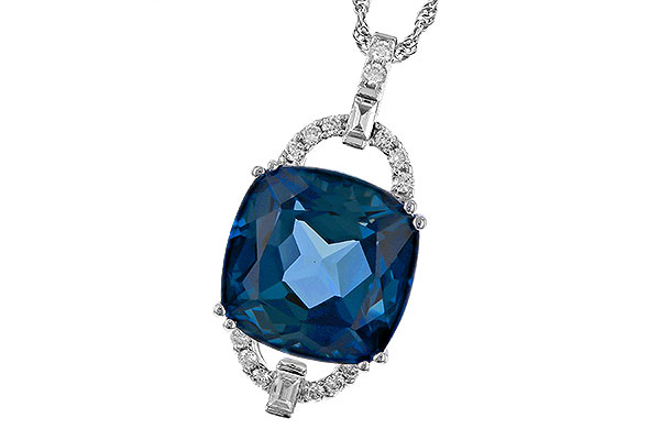 M293-56241: NECK 9.00 LONDON BLUE TOPAZ 9.20 TGW (12MM LBT)